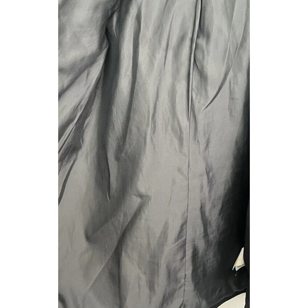 J Crew Cocoon Coat Italian Stadium Cloth Nello Gori Hooded Wool Black Heavy 2 - Picture 6 of 9